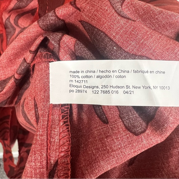 NWT Eloquii Tie Front Animal Print Midi Dress - Picture 7 of 7